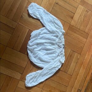 Brandy Melville Cream Ruffled Top